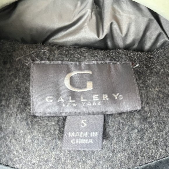 GALLERY Melange Hooded Wool Blend Quilted Bib Coat ~ NWT - Picture 9 of 10